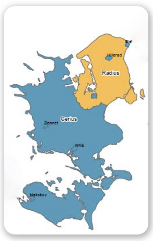 netselskaber på Sjælland