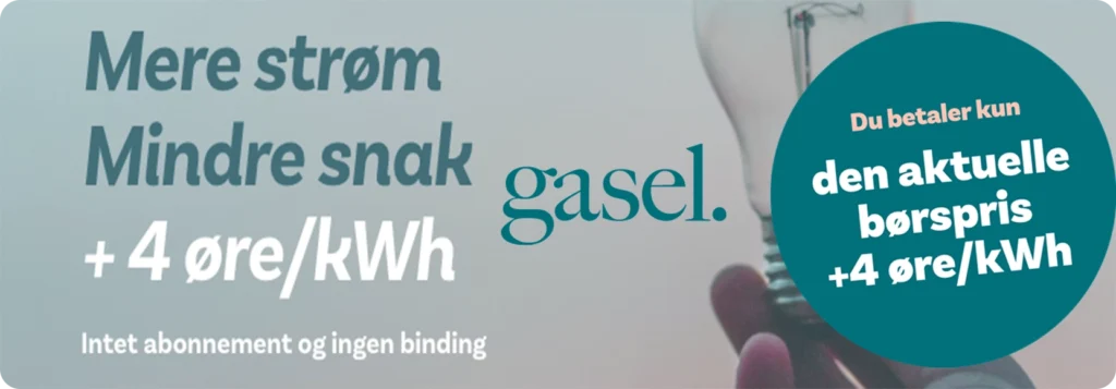 Gasel et af danmarks billigste elselskaber uden abonnement
