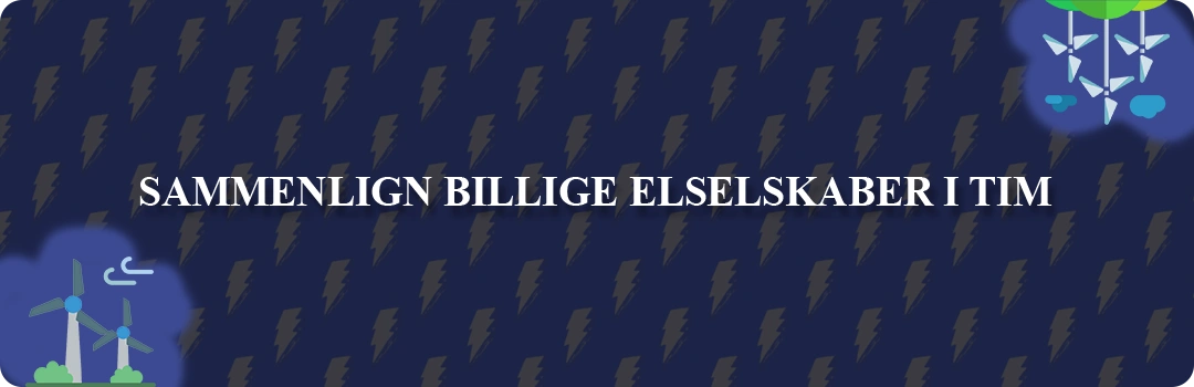 Sammenligning af de 5 billigste elselskaber i Tim