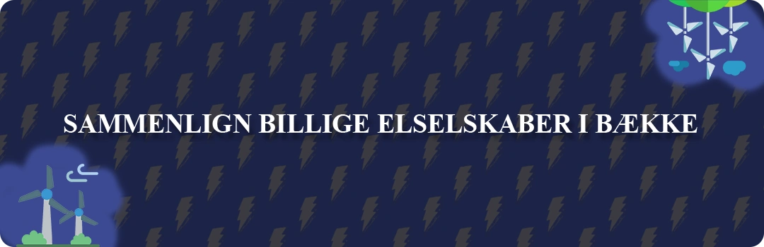 Sammenligning af top 5 billigste elselskaber i Bække
