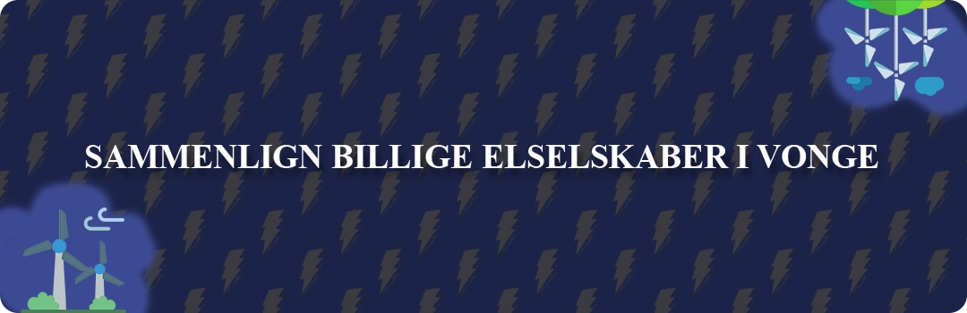 Sammenligning af top 5 billigste elselskaber i Vonge