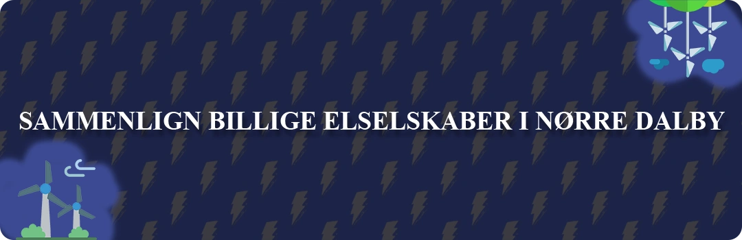 Sammenligning af top 5 billigste elselskaber i Nørre Dalby
